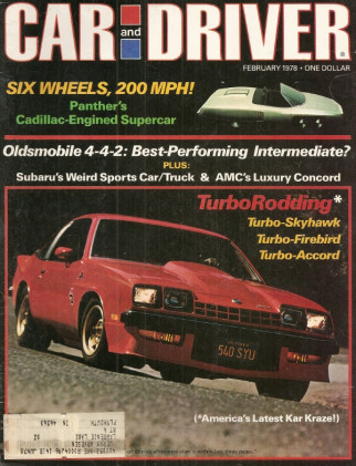 CAR & DRIVER 1978 FEB - TURBO FIREBIRD, TURBO ACCORD